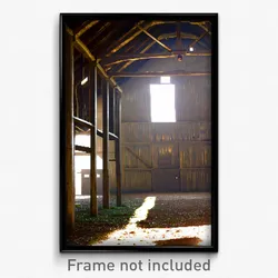 Pixel Art Poster - Aged Barn (8 Bit Psychedelic Trippy Weird Video Game Print)