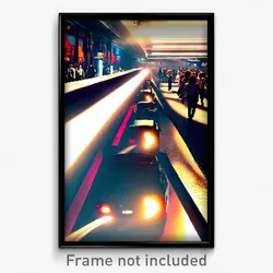 Pixel Art Poster - Bustling Turn (8 Bit Psychedelic Trippy Video Game Print)