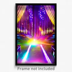 Pixel Art Poster - Outstanding Discotheque (8 Bit Psychedelic Video Game Print)