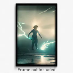 Pixel Art Poster - Digital Storm (8 Bit Psychedelic Trippy Video Game Print)