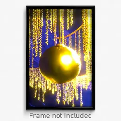 Pixel Art Poster - Golden Kame (8 Bit Psychedelic Trippy Weird Video Game Print)