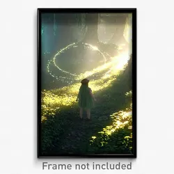 Pixel Art Poster - Dense Fairy Ring (8 Bit Psychedelic Trippy Video Game Print)