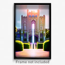 Pixel Art Poster - Clear Palace (8 Bit Psychedelic Trippy Video Game Print)