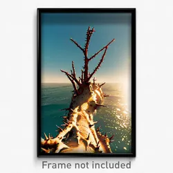 Pixel Art Poster - Thorny Gulf (8 Bit Psychedelic Trippy Weird Video Game Print)