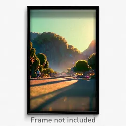 Pixel Art Poster - Nocturnal Province (8 Bit Psychedelic Video Game Print)