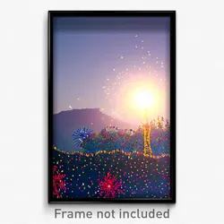Pixel Art Poster - Simplistic New Year Day (8 Bit Psychedelic Video Game Print)