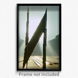 Pixel Art Poster - Unusual Arrowslit (8 Bit Psychedelic Trippy Video Game Print)
