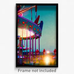 Pixel Art Poster - Fluid Fairground (8 Bit Psychedelic Trippy Video Game Print)