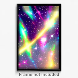 Pixel Art Poster - Quirky Galaxy (8 Bit Psychedelic Trippy Video Game Print)