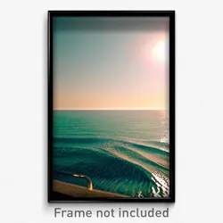 Pixel Art Poster - Harmonious Seascape (8 Bit Psychedelic Video Game Print)