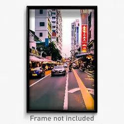Pixel Art Poster - Candid Thai City (8 Bit Psychedelic Trippy Video Game Print)