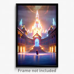 Pixel Art Poster - Frozen Palace (8 Bit Psychedelic Trippy Video Game Print)