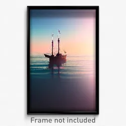 Pixel Art Poster - Unimaginable Mooring (8 Bit Psychedelic Video Game Print)