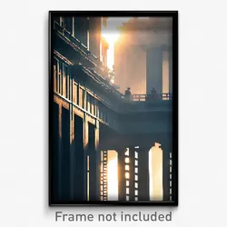 Pixel Art Poster - Unrealistic Principality (8 Bit Psychedelic Video Game Print)