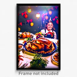 Pixel Art Poster - Buoyant Thanksgiving (8 Bit Psychedelic Video Game Print)