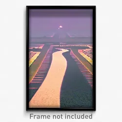 Pixel Art Poster - Square Path (8 Bit Psychedelic Trippy Weird Video Game Print)
