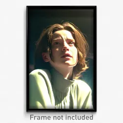 Pixel Art Poster - Droopy Face (8 Bit Psychedelic Trippy Weird Video Game Print)
