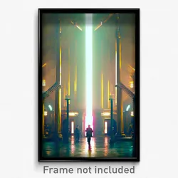 Pixel Art Poster - Acidic Parish (8 Bit Psychedelic Trippy Video Game Print)