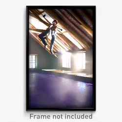 Pixel Art Poster - Flying Loft (8 Bit Psychedelic Trippy Weird Video Game Print)