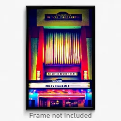 Pixel Art Poster - Accomplished Movie Theatre (8 Bit Video Game Print)