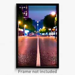 Pixel Art Poster - Unrealistic Boulevard (8 Bit Psychedelic Video Game Print)