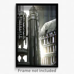 Pixel Art Poster - Silver Nunnery (8 Bit Psychedelic Trippy Video Game Print)
