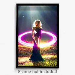 Pixel Art Poster - Glamorous Fairy Ring (8 Bit Psychedelic Video Game Print)