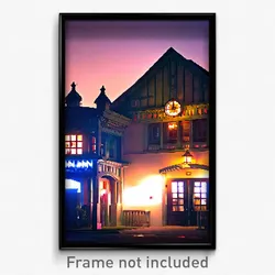 Pixel Art Poster - Noted Inn (8 Bit Psychedelic Trippy Weird Video Game Print)