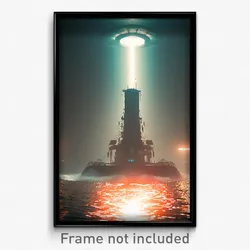 Pixel Art Poster - Huge Mooring (8 Bit Psychedelic Trippy Video Game Print)