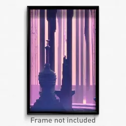 Pixel Art Poster - Droopy Chamber (8 Bit Psychedelic Trippy Video Game Print)