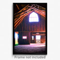 Pixel Art Poster - Swirly Barn (8 Bit Psychedelic Trippy Weird Video Game Print)