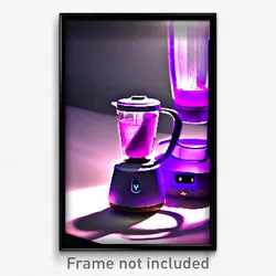 Pixel Art Poster - Violet Blender (8 Bit Psychedelic Trippy Video Game Print)