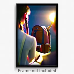 Pixel Art Poster - Cultured Backpack (8 Bit Psychedelic Trippy Video Game Print)