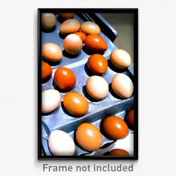 Pixel Art Poster - Tan Eggs (8 Bit Psychedelic Trippy Weird Video Game Print)