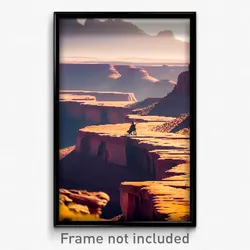 Pixel Art Poster - Stunning Mesa (8 Bit Psychedelic Trippy Video Game Print)