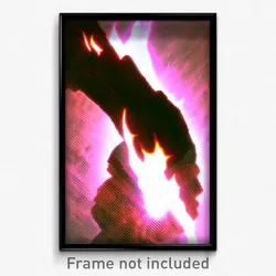 Pixel Art Poster - Distorted Flame (8 Bit Psychedelic Trippy Video Game Print)