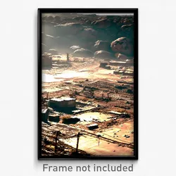 Pixel Art Poster - Worn Wasteland (8 Bit Psychedelic Trippy Video Game Print)