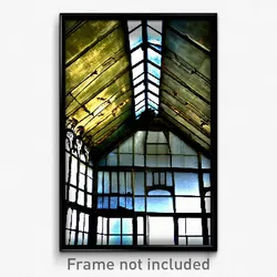 Pixel Art Poster - Aged Conservatory (8 Bit Psychedelic Trippy Video Game Print)