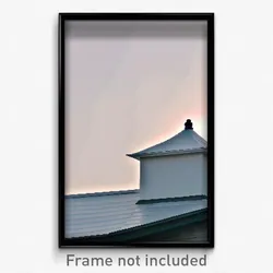 Pixel Art Poster - White Roof (8 Bit Psychedelic Trippy Weird Video Game Print)