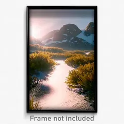 Pixel Art Poster - Natural Tundra (8 Bit Psychedelic Trippy Video Game Print)