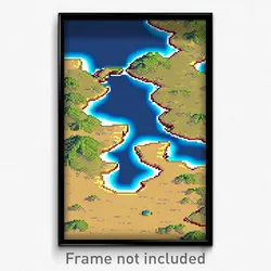 Pixel Art Poster - Empty Archipelago (8 Bit Psychedelic Trippy Video Game Print)