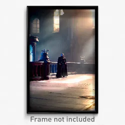 Pixel Art Poster - Haunted Empire (8 Bit Psychedelic Trippy Video Game Print)