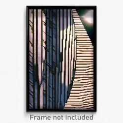 Pixel Art Poster - Striped Stone (8 Bit Psychedelic Trippy Video Game Print)