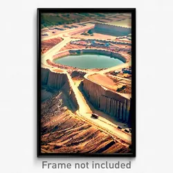Pixel Art Poster - Glaring Quarry (8 Bit Psychedelic Trippy Video Game Print)
