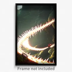 Pixel Art Poster - Thorny Switchback (8 Bit Psychedelic Trippy Video Game Print)