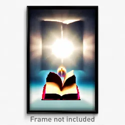 Pixel Art Poster - Flickering Book (8 Bit Psychedelic Trippy Video Game Print)