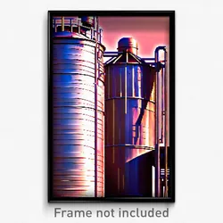 Pixel Art Poster - Clear Silo (8 Bit Psychedelic Trippy Weird Video Game Print)