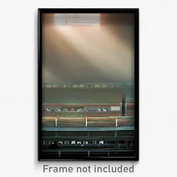 Pixel Art Poster - Smoggy Stadium (8 Bit Psychedelic Trippy Video Game Print)