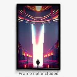 Pixel Art Poster - Lavish Abyss (8 Bit Psychedelic Trippy Video Game Print)