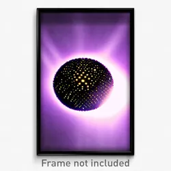 Pixel Art Poster - Spherical Neutron (8 Bit Psychedelic Trippy Video Game Print)
